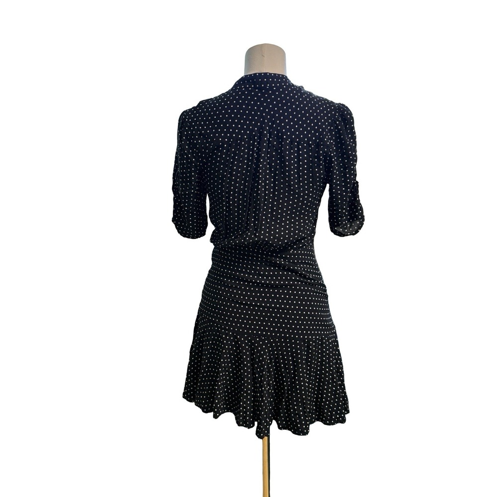 Free People Pippa Short Sleeve Dress Polka Dot in Black Size S Twee Romantic - Picture 6 of 7